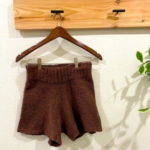 SKIMS cozy knit shorts brown small/medium